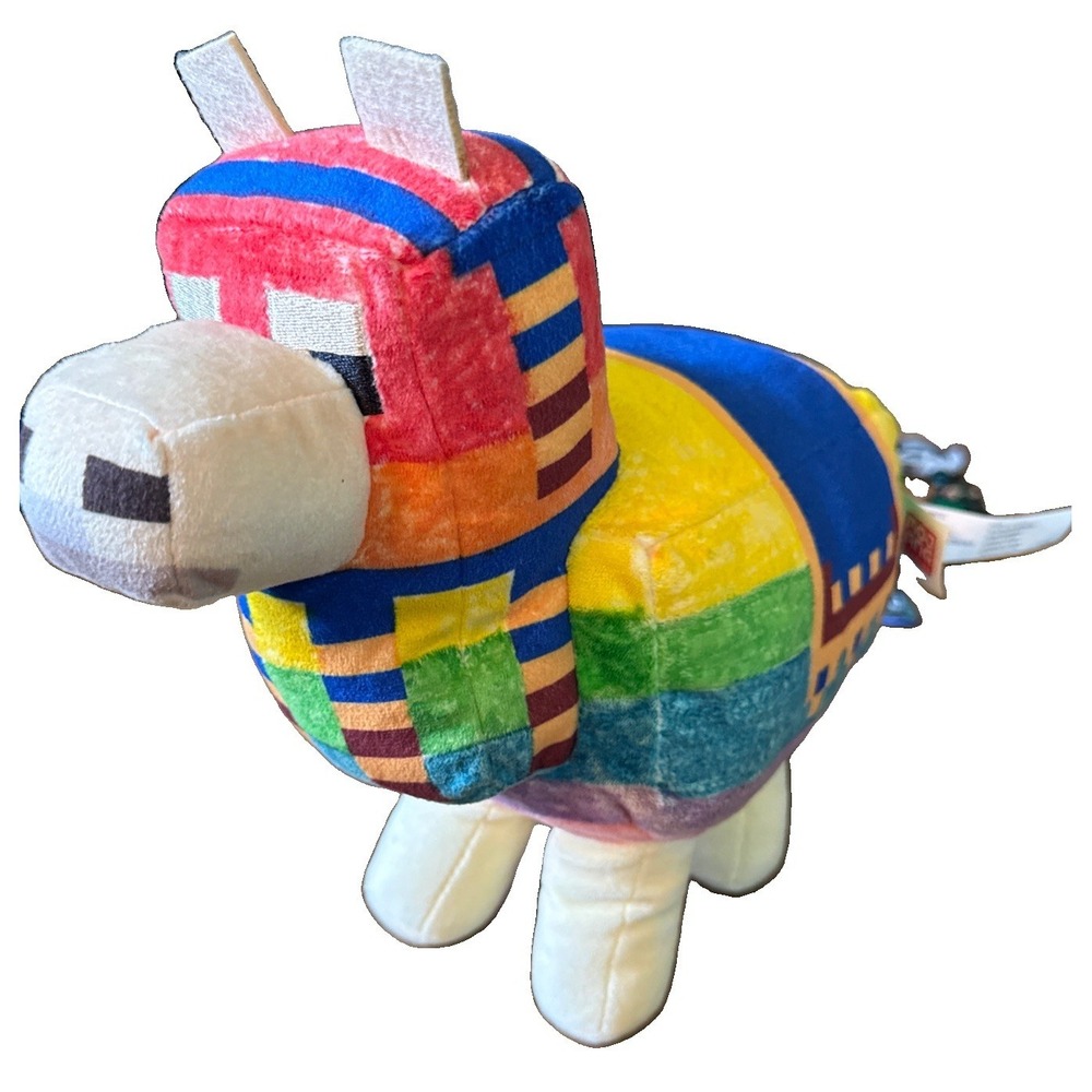 Minecraft Llama Plushie Stuffed Animal Mojang Plush Toy Colorful Rainbow
